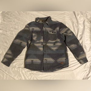 Jach's Mens Small Blue and Grey Button Up Outerwear Performance Sweater